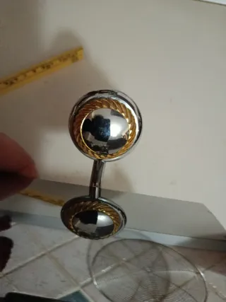 Portarotolo acciaio e ottone