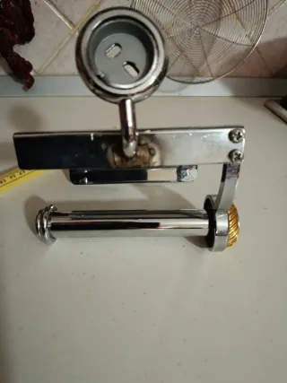 Portarotolo acciaio e ottone