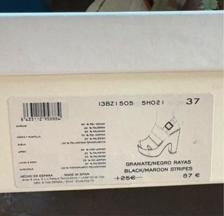 Sandalias Bimba y Lola Tacon Rayas