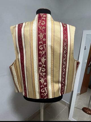 Chaleco fallero dorado y rojo