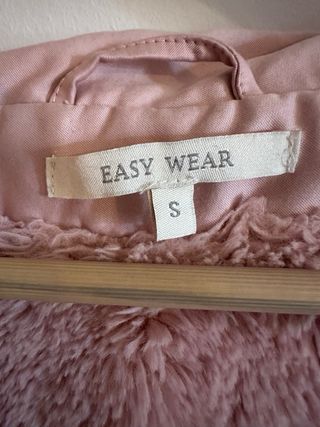 Abrigo rosa con pelo