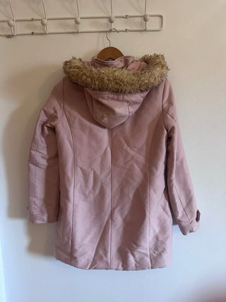 Abrigo rosa con pelo