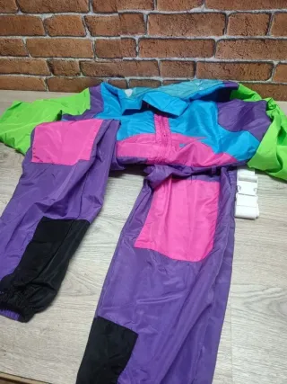 Disfraz snowboarder, mono retro, traje talla S