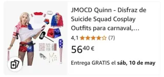 Quinn - Disfraz de Suicide Squad Cosplay