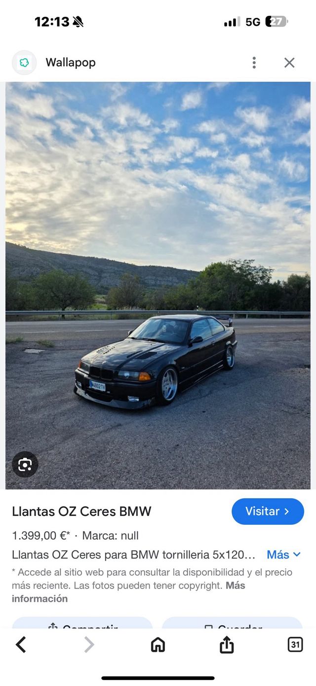 Llantas Oz Ceres en 17  llantas BMW e36 coupe e46