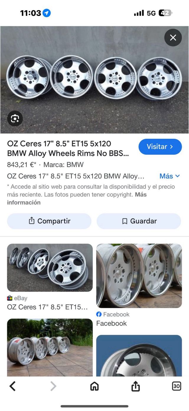 Llantas Oz Ceres en 17  llantas BMW e36 coupe e46