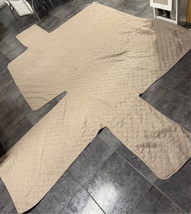 Funda sofá chaise longue pequeño beige