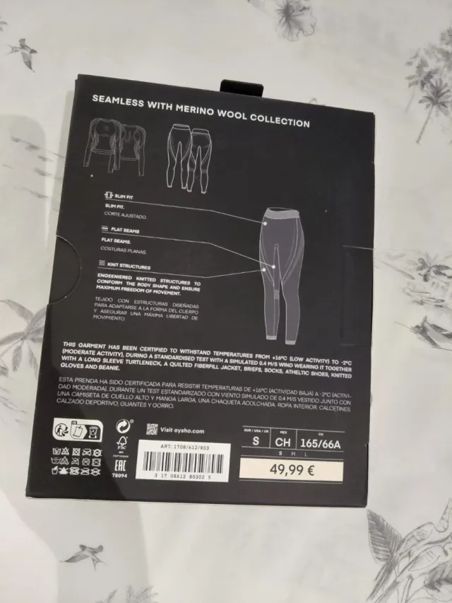 Leggings lana merino seamless talla S