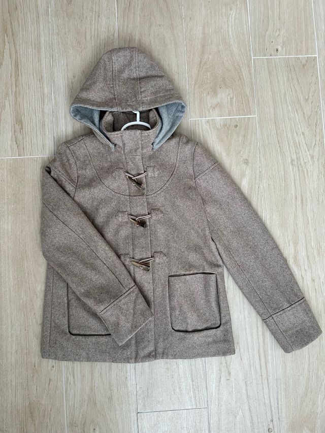 Abrigo Naf Naf Beige con Capucha