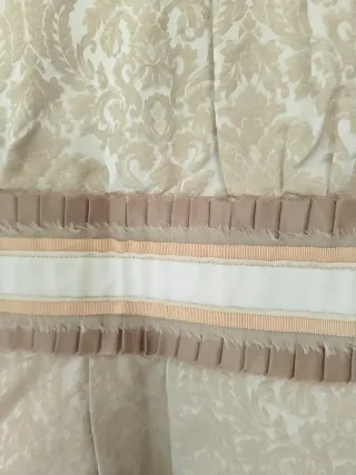 Vestido Zara fiesta beige y dorado