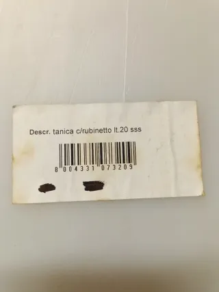 Tanica 20 litri con rubinetto