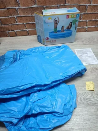 Intex - Piscina Hinchable 3 Aros Azul 147x33 cm