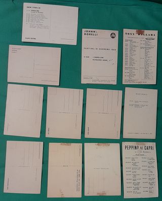 Cartoline personaggi spettacolo a '60, 1 autografo