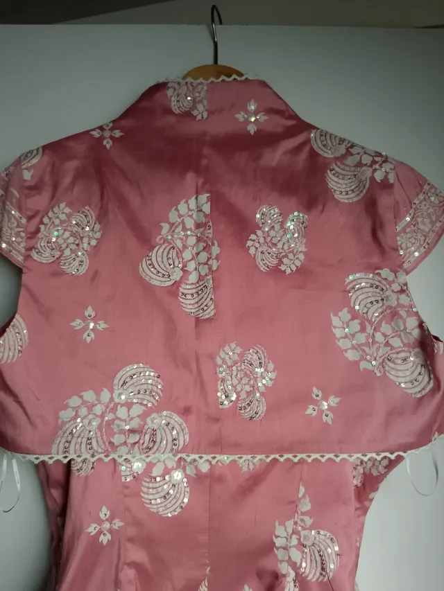 Conjunto Alba Conde Vestido y Torera Rosa