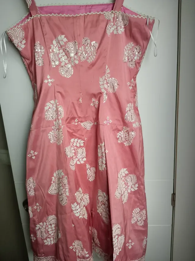 Conjunto Alba Conde Vestido y Torera Rosa