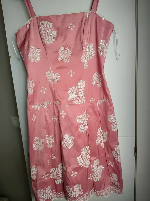 Conjunto Alba Conde Vestido y Torera Rosa