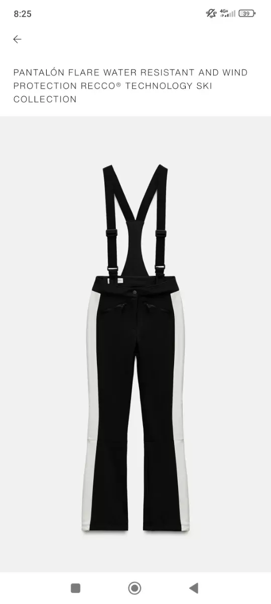 Pantalón esquí Zara Talla M