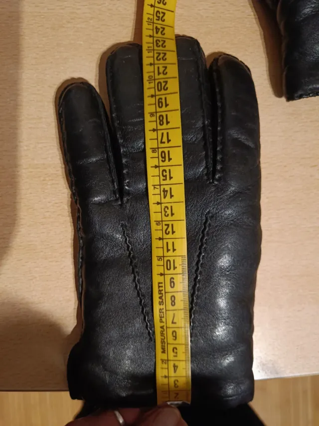 Guantes de piel hombre negros