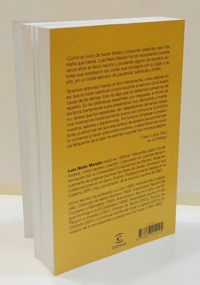 Diccionario de términos taurinos