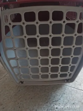 Trasportino Cane/Gatto Grigio/Rosso