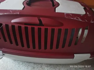 Trasportino Cane/Gatto Grigio/Rosso