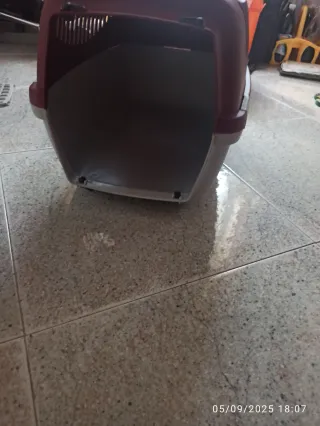 Trasportino Cane/Gatto Grigio/Rosso