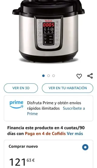 Tefal Fast Delicious CY505E10 Olla a presión de 6l