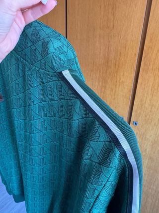 Sudadera Lacoste Verde Monograma Talla M/40