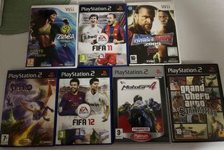 Lote Videojuegos Wii y PS2: FIFA, Spyro, GTA