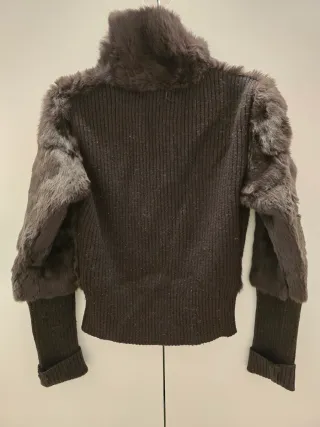 Chaqueta piel conejo y lana