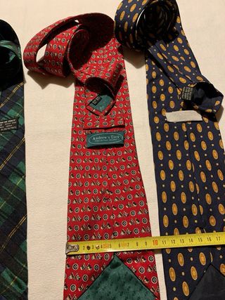 Tre cravatte in pura seta vintage