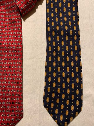 Tre cravatte in pura seta vintage