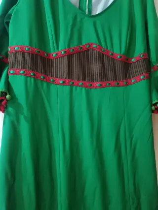 Vestido de gitana verde y rojo XL