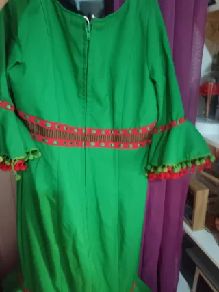 Vestido de gitana verde y rojo XL