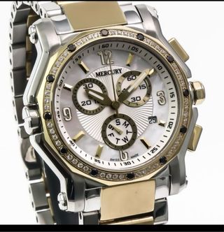 Reloj Mercury Oro y Plata con Diamantes