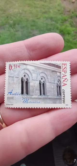 SELLO ESPAÑA AVILÉS, VILLA MILENARIA 2003