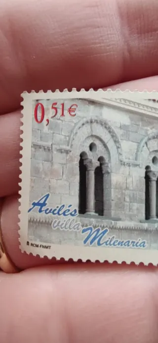 SELLO ESPAÑA AVILÉS, VILLA MILENARIA 2003