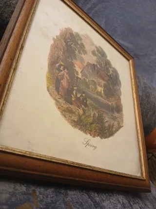 Quadro Primavera con cornice in legno