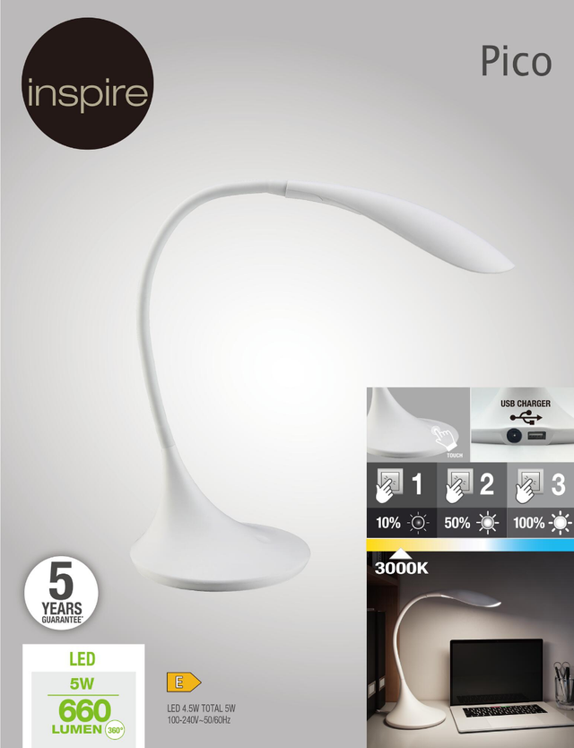 Lámpara Escritorio LED Inspire Pico