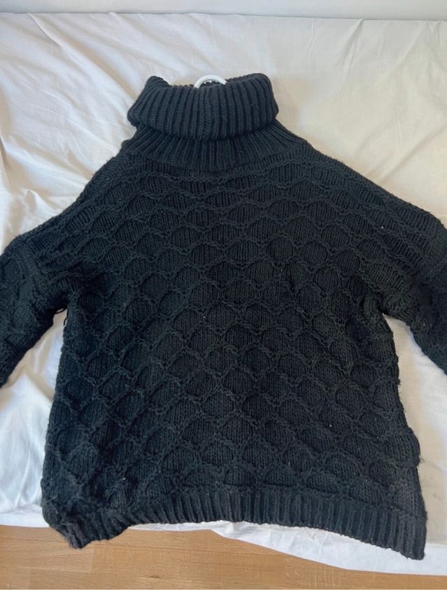 Jersey cuello alto tejido mujer talla única