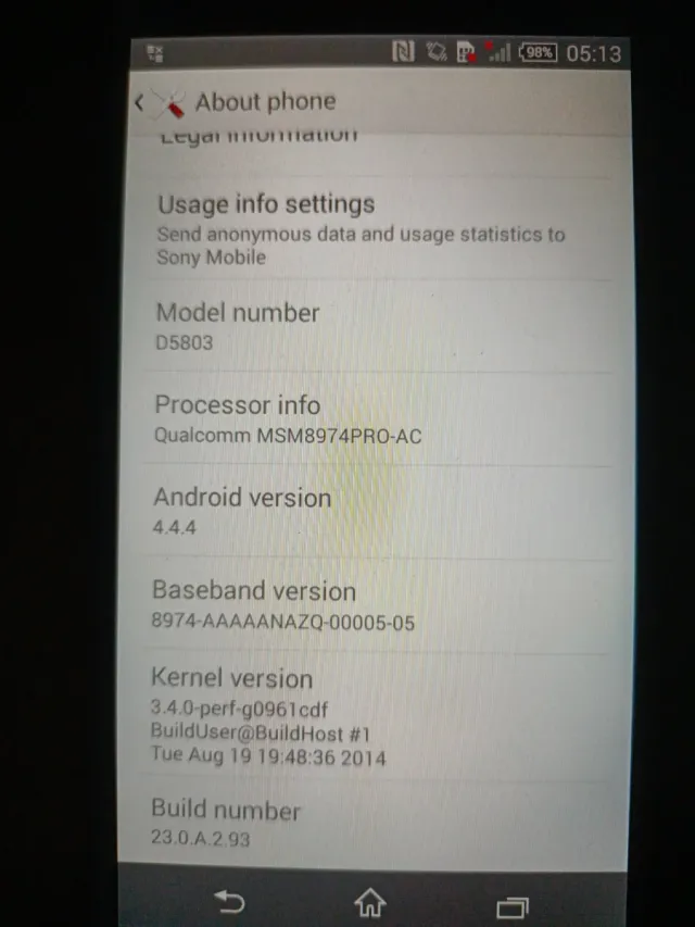 Sony Xperia D5803 Blanco