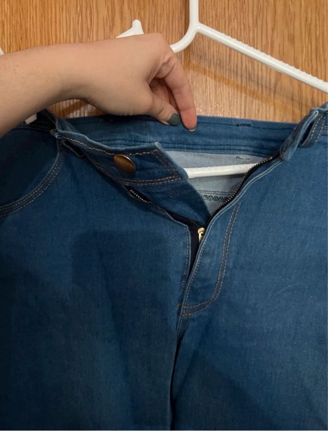 Vaqueros pitillo azules