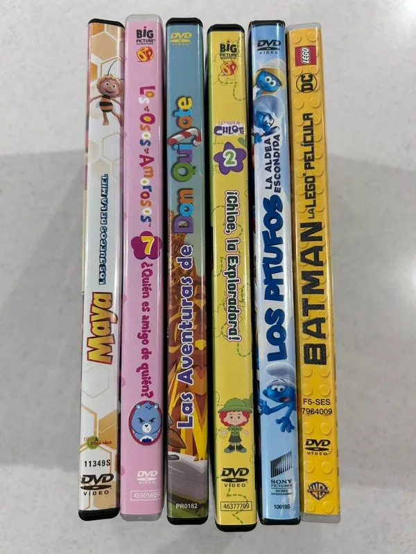 Lote 5 DVD Películas Animación Español