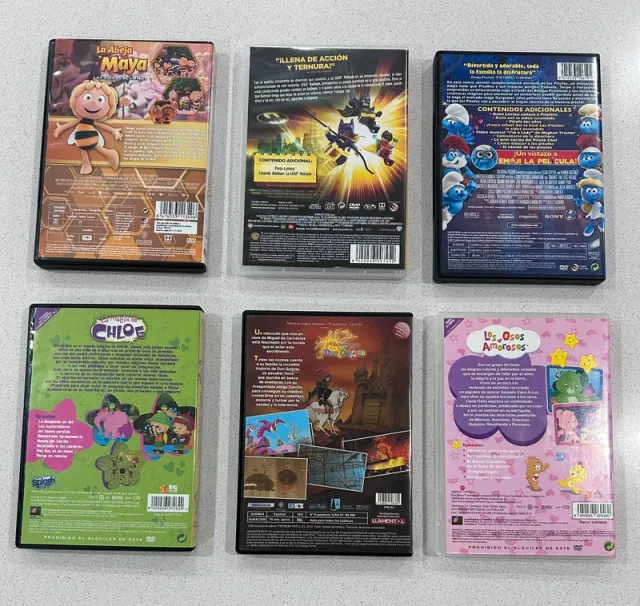 Lote 5 DVD Películas Animación Español