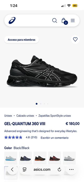 Asics Gel-Quantum 360 VIII Negras