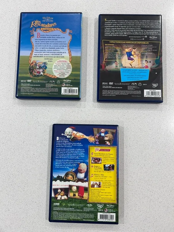 Lote 3 DVD Clásicos Disney (Español)