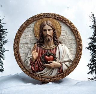 Placa Sagrado Corazón Jesús 20cm