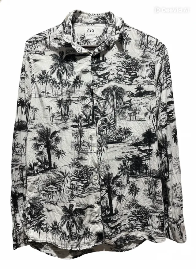 Camisa Zara Estampada Palmeras