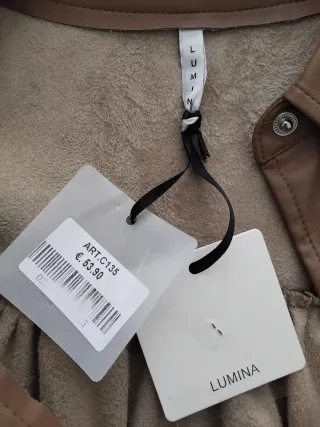 Camicia donna ecopelle Lumina color cammello