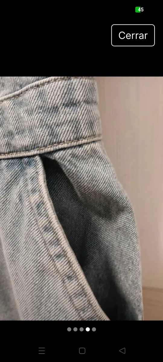 Vestido vaquero corto con cremallera